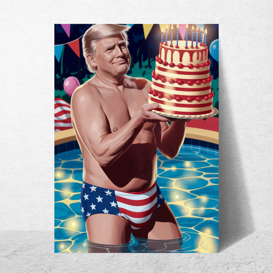 Trump Bathing Suit - Birthday Card