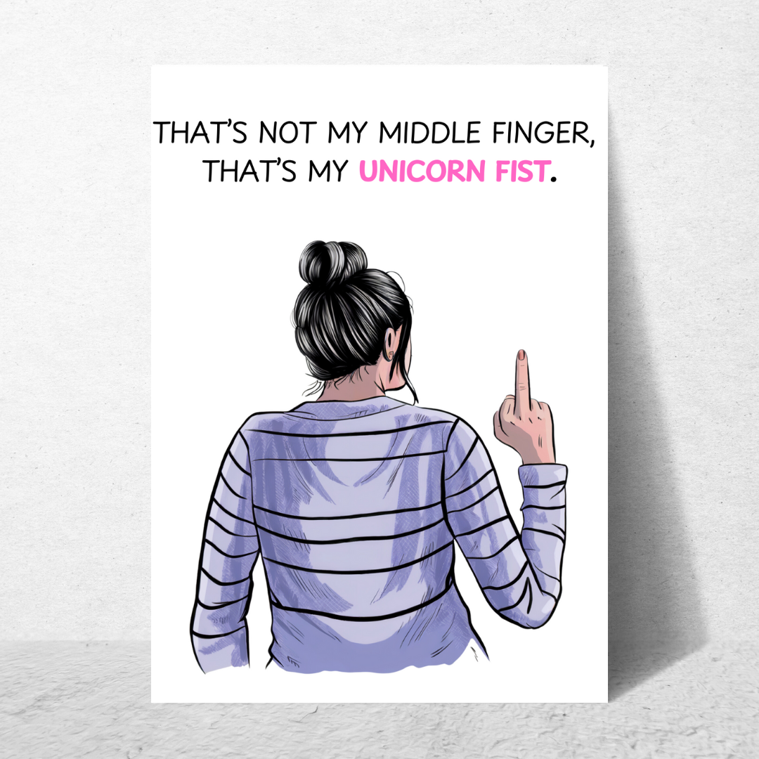 Unicorn Fist - Greeting Card