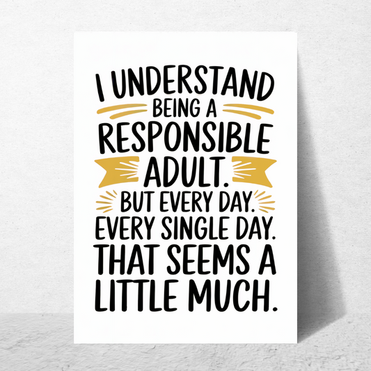 Responsible Adult - Greeting Card