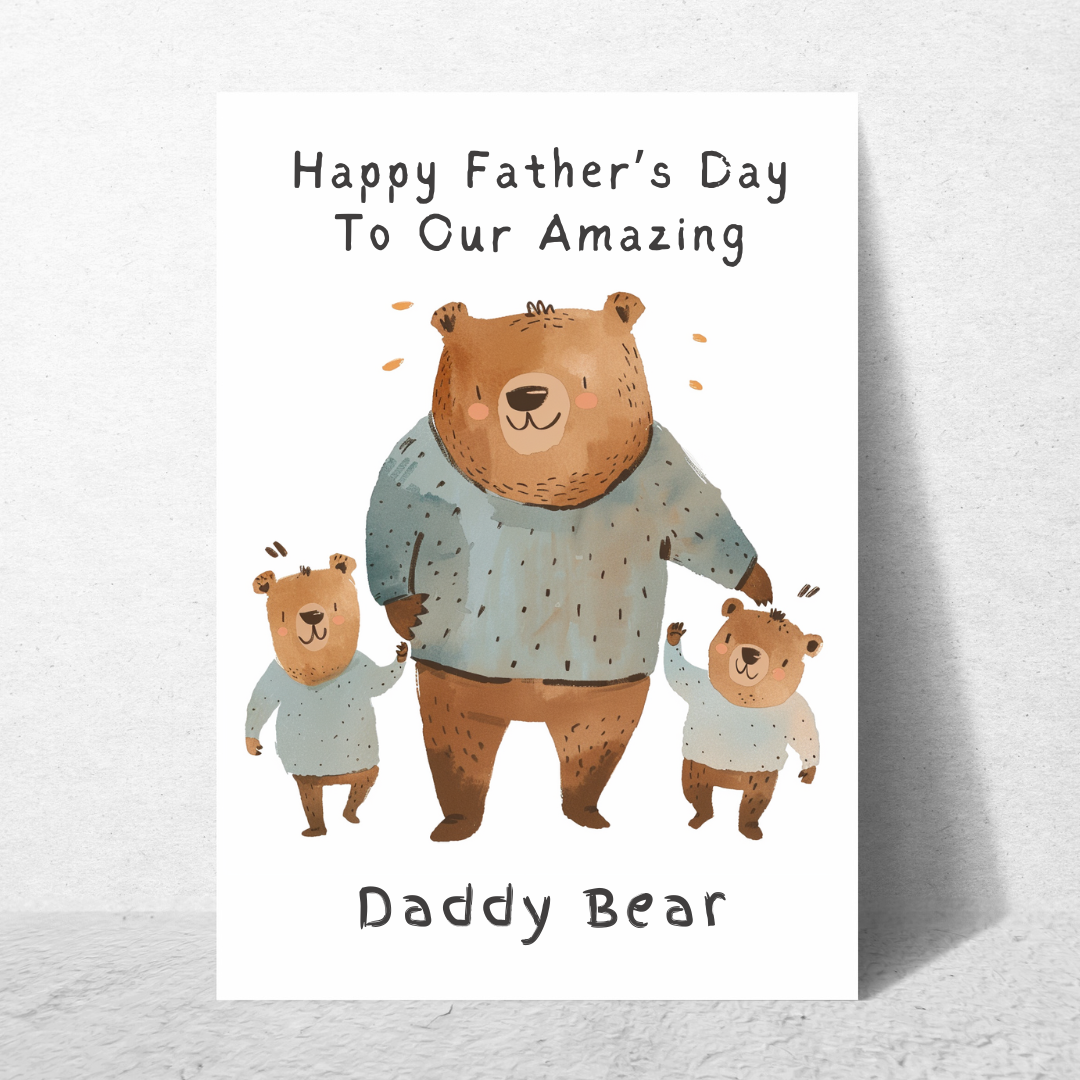 Daddy Bear - Fathers Day Card