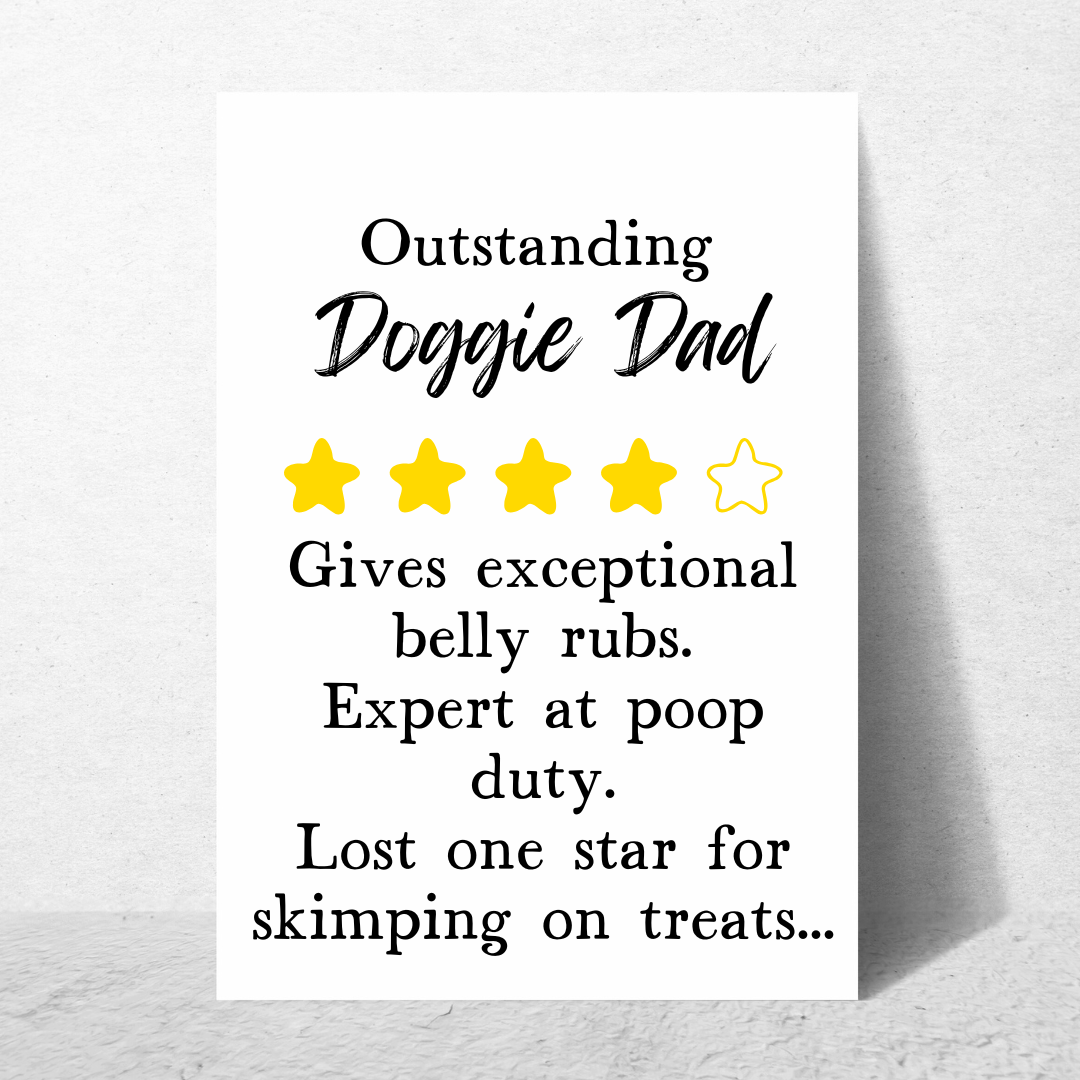 Best Dog Dad - Fathers Day Card