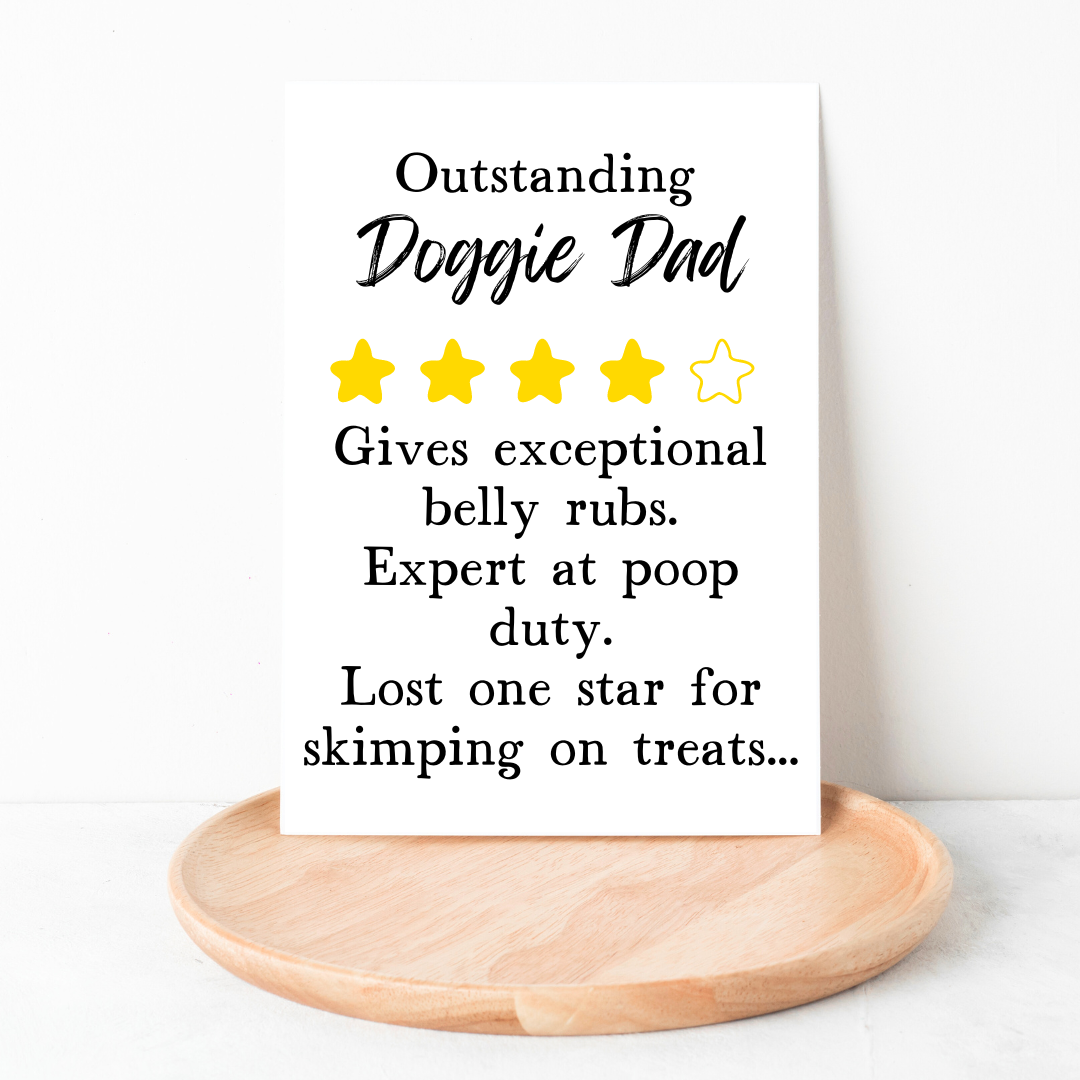 Best Dog Dad - Fathers Day Card