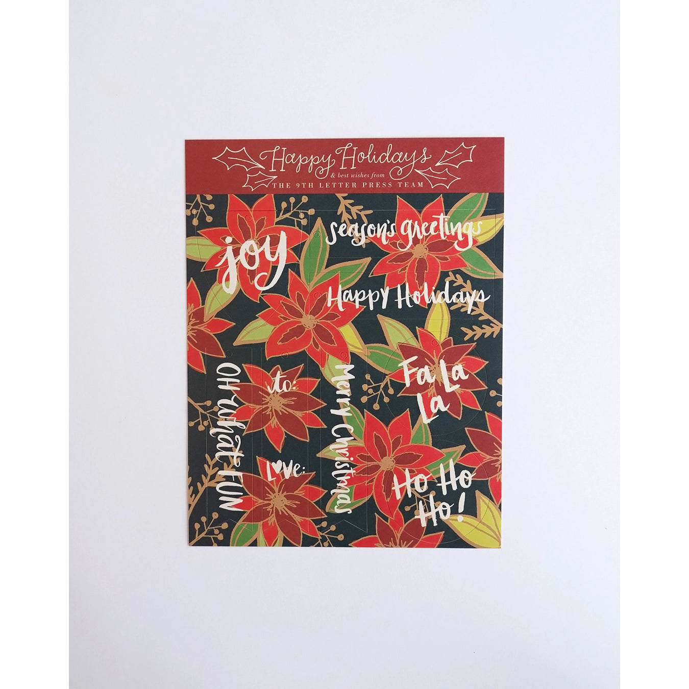 Poinsettia Holiday Gift Tags