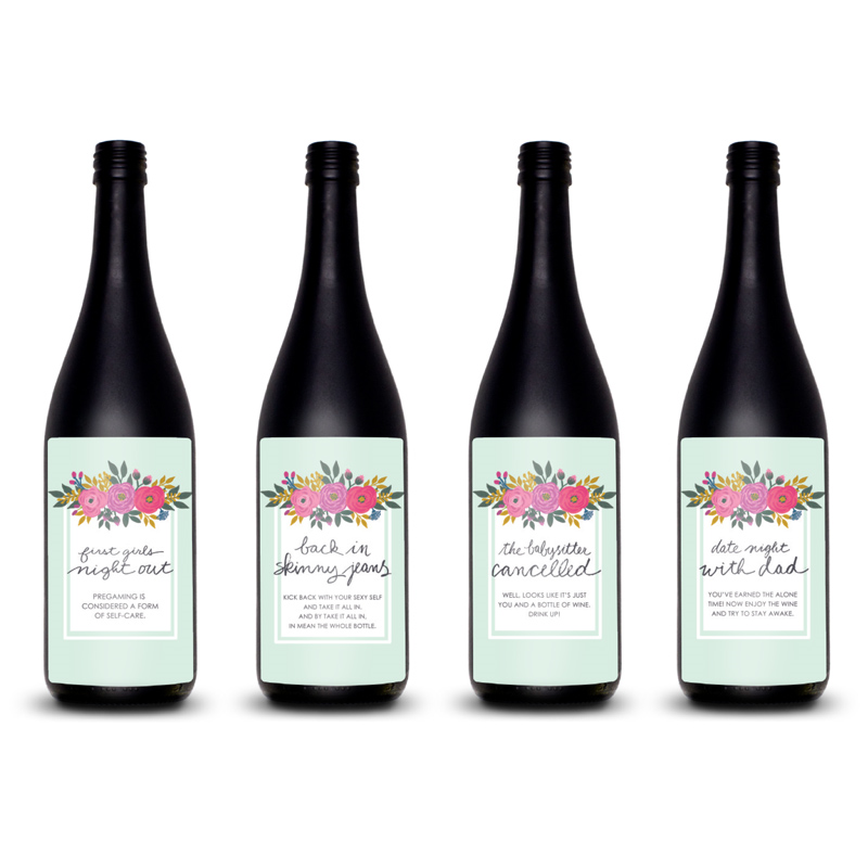 New Mom Wine Label Set