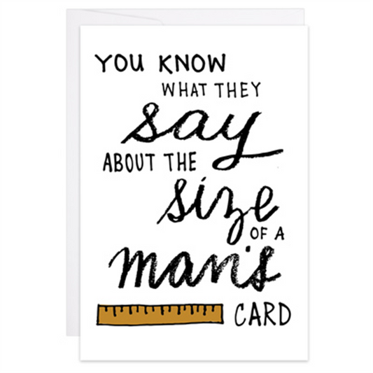 Size Of A Man's Card - Enclosure Card