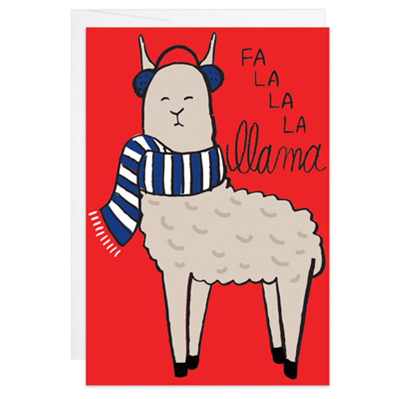 Fa La La La La Llama - Enclosure Card