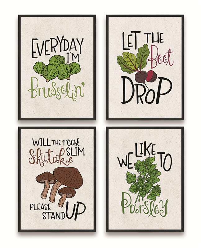 Hip Kitchen Art Print Set