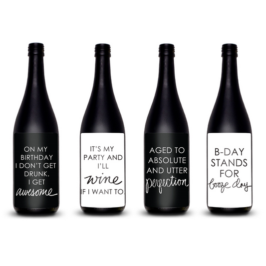 Birthday Wine Label Set
