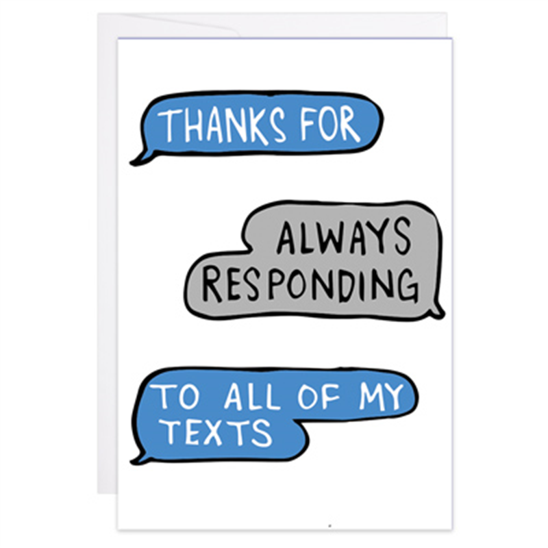 Text Thanks - Enclosure Card