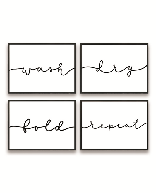 Laundry Room Art Print Set