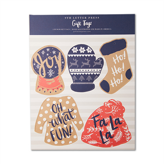 Blitzen Blue Gift Tags