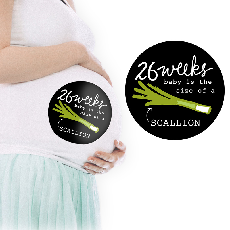 Fruits And Veggies Pregnancy Stickers