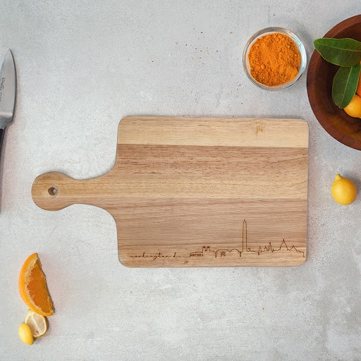 City and State Skyline Cutting Board